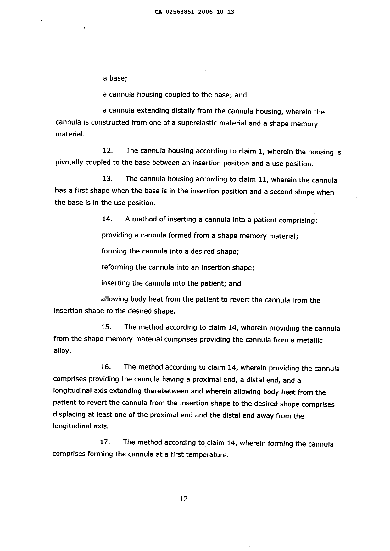 Document de brevet canadien 2563851. Revendications 20051213. Image 2 de 3