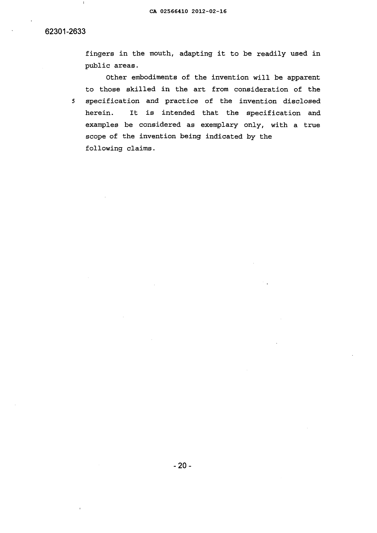 Canadian Patent Document 2566410. Description 20120216. Image 21 of 21