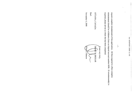 Canadian Patent Document 2567039. Prosecution-Amendment 20081105. Image 2 of 2