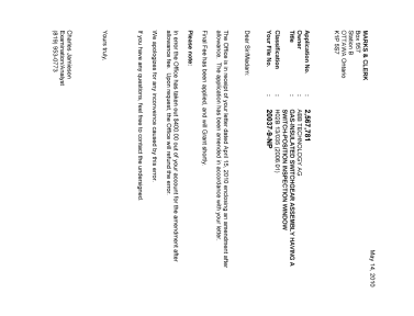 Canadian Patent Document 2567781. Correspondence 20091214. Image 1 of 1