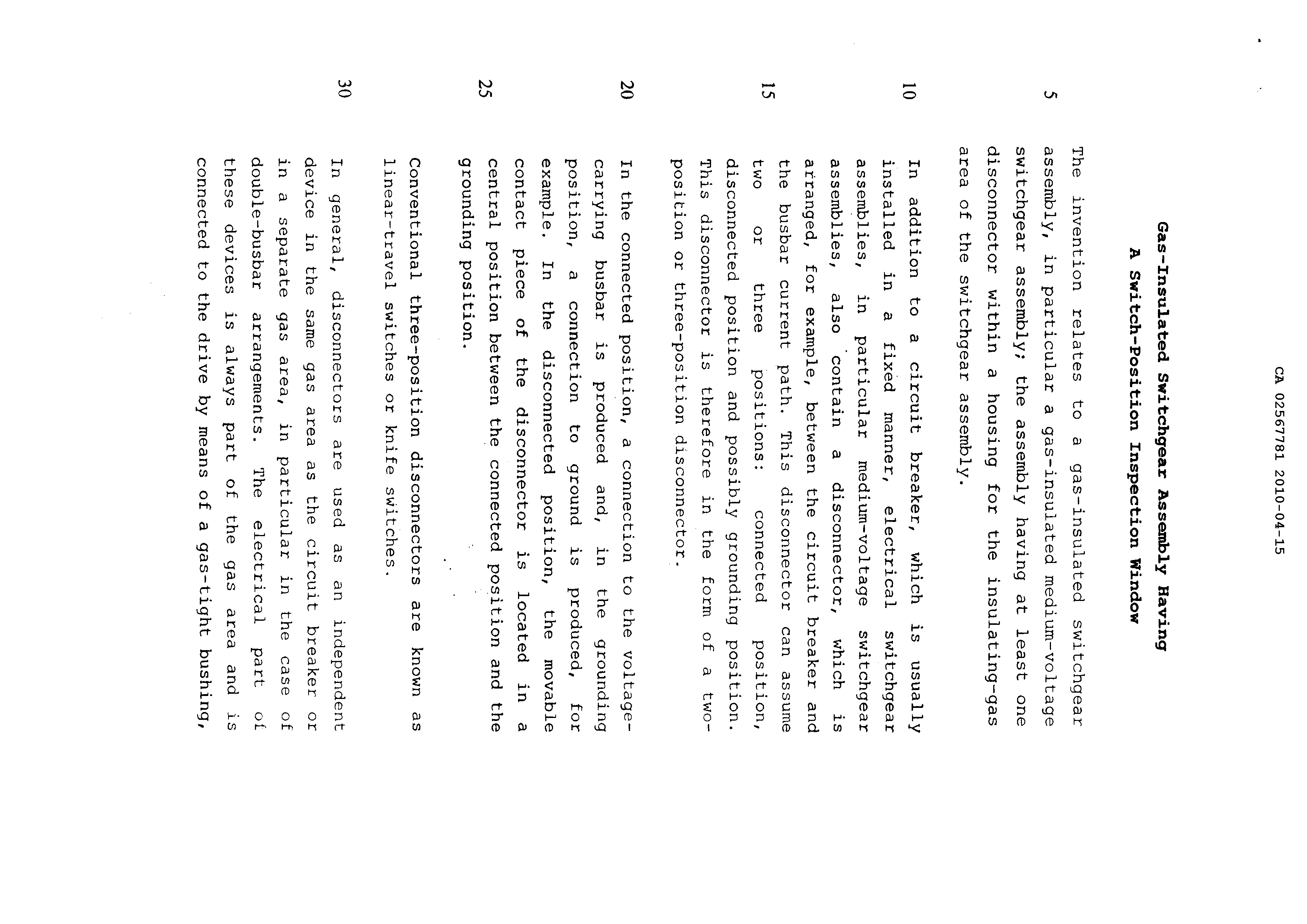 Document de brevet canadien 2567781. Description 20091215. Image 1 de 8