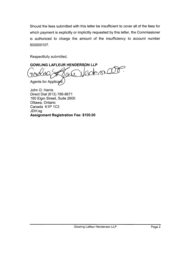 Document de brevet canadien 2570336. Cession 20070424. Image 2 de 6