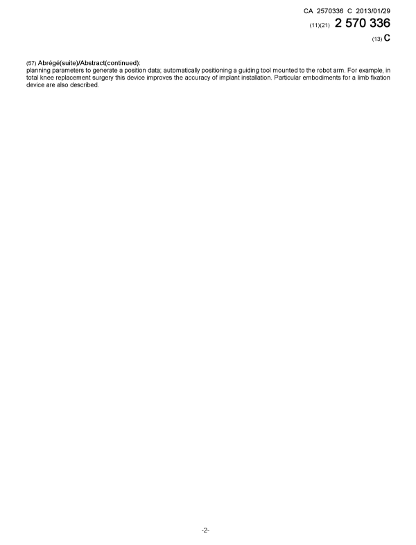 Document de brevet canadien 2570336. Page couverture 20130111. Image 2 de 2