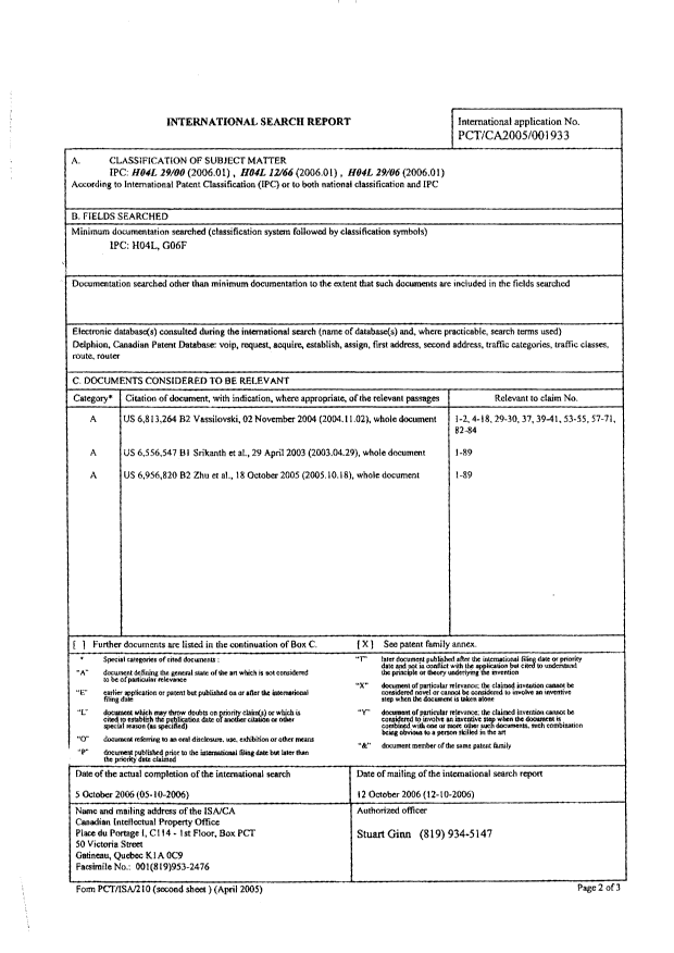 Document de brevet canadien 2570711. PCT 20061221. Image 2 de 3