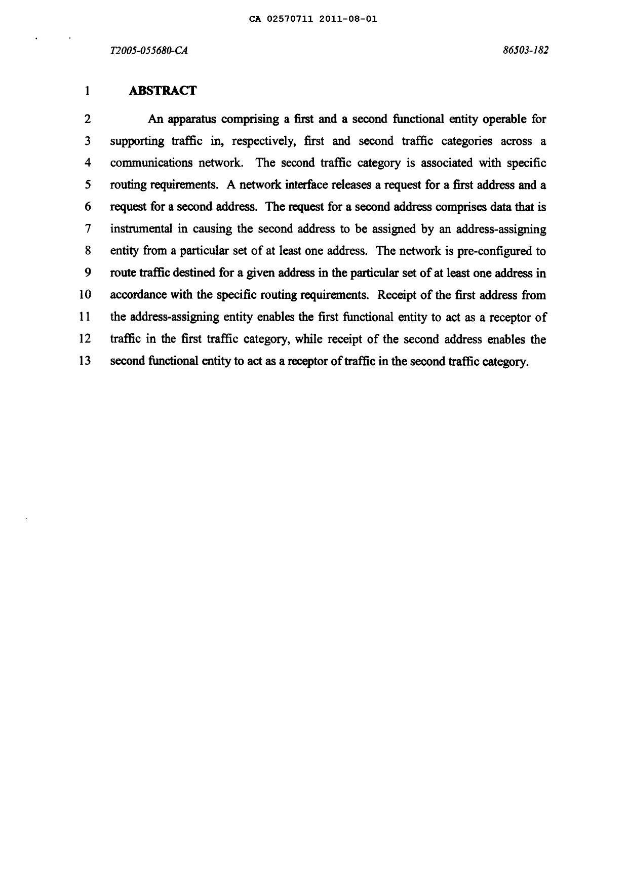 Canadian Patent Document 2570711. Prosecution-Amendment 20110801. Image 16 of 16