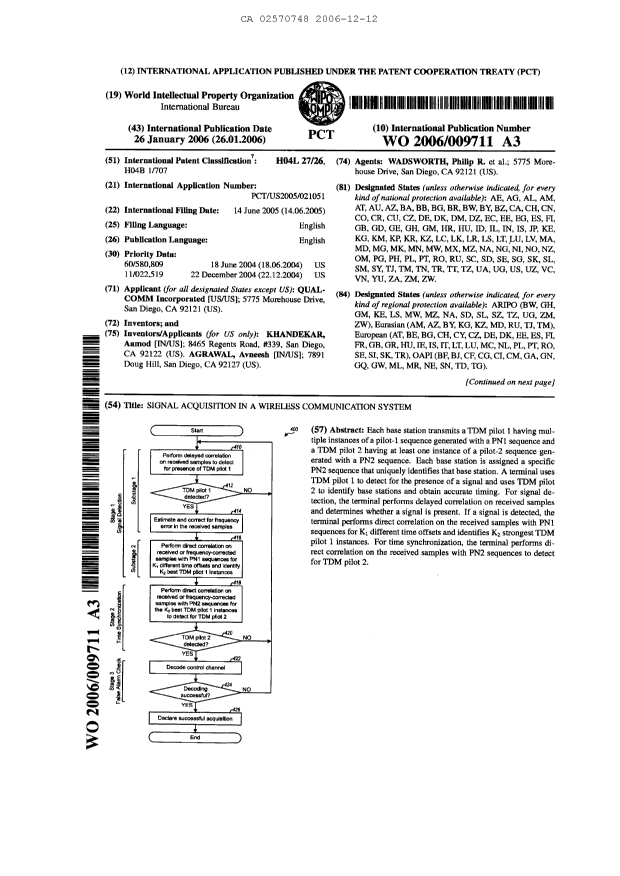 Document de brevet canadien 2570748. Abrégé 20061212. Image 1 de 2