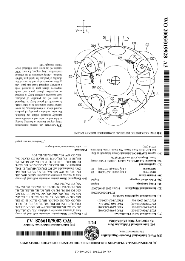 Canadian Patent Document 2573769. Abstract 20070112. Image 1 of 2