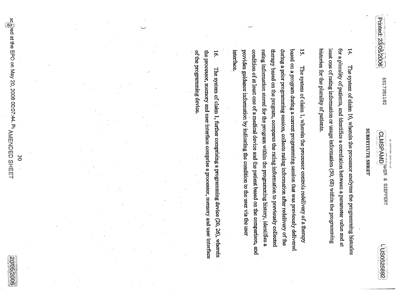 Document de brevet canadien 2573785. Revendications 20070113. Image 3 de 3