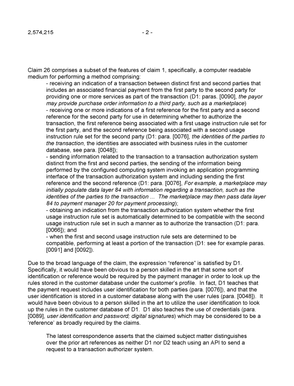 Canadian Patent Document 2574215. Prosecution-Amendment 20121213. Image 2 of 4