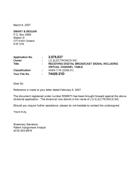 Canadian Patent Document 2575037. Correspondence 20070309. Image 1 of 1