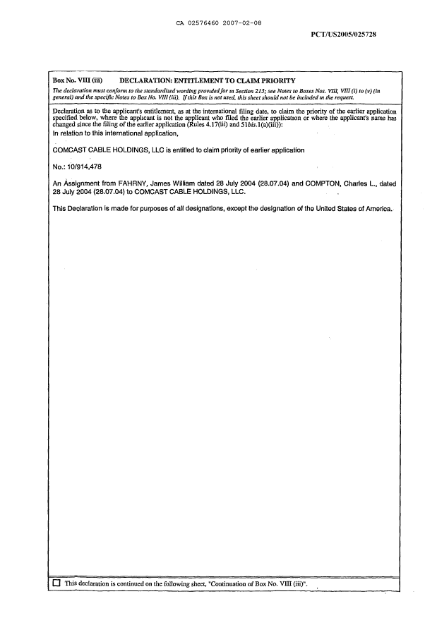 Canadian Patent Document 2576460. PCT 20070208. Image 2 of 2