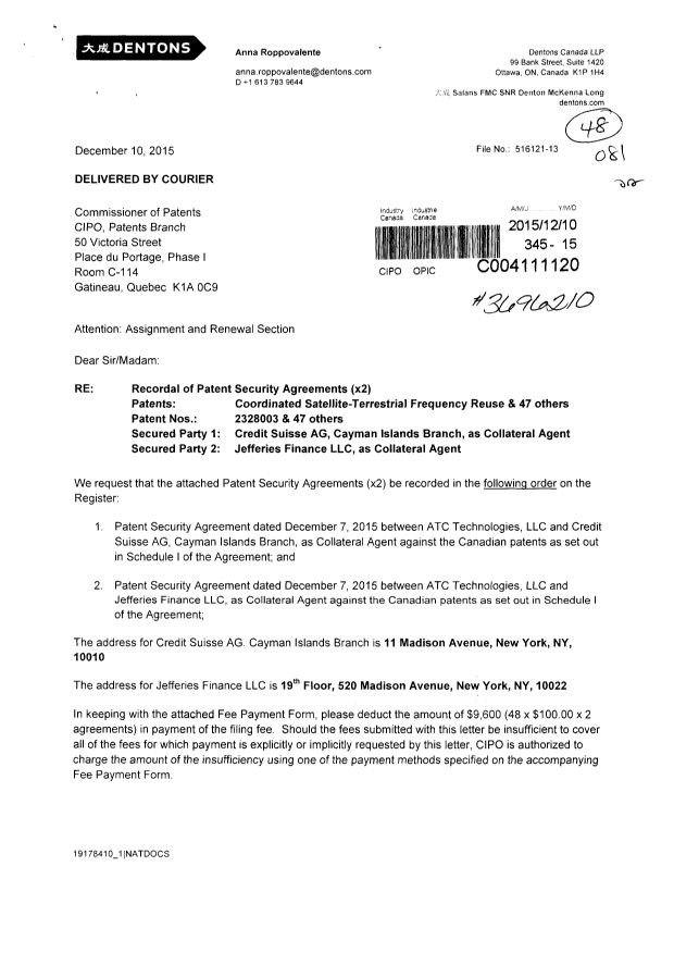 Canadian Patent Document 2576521. Assignment 20151210. Image 1 of 18