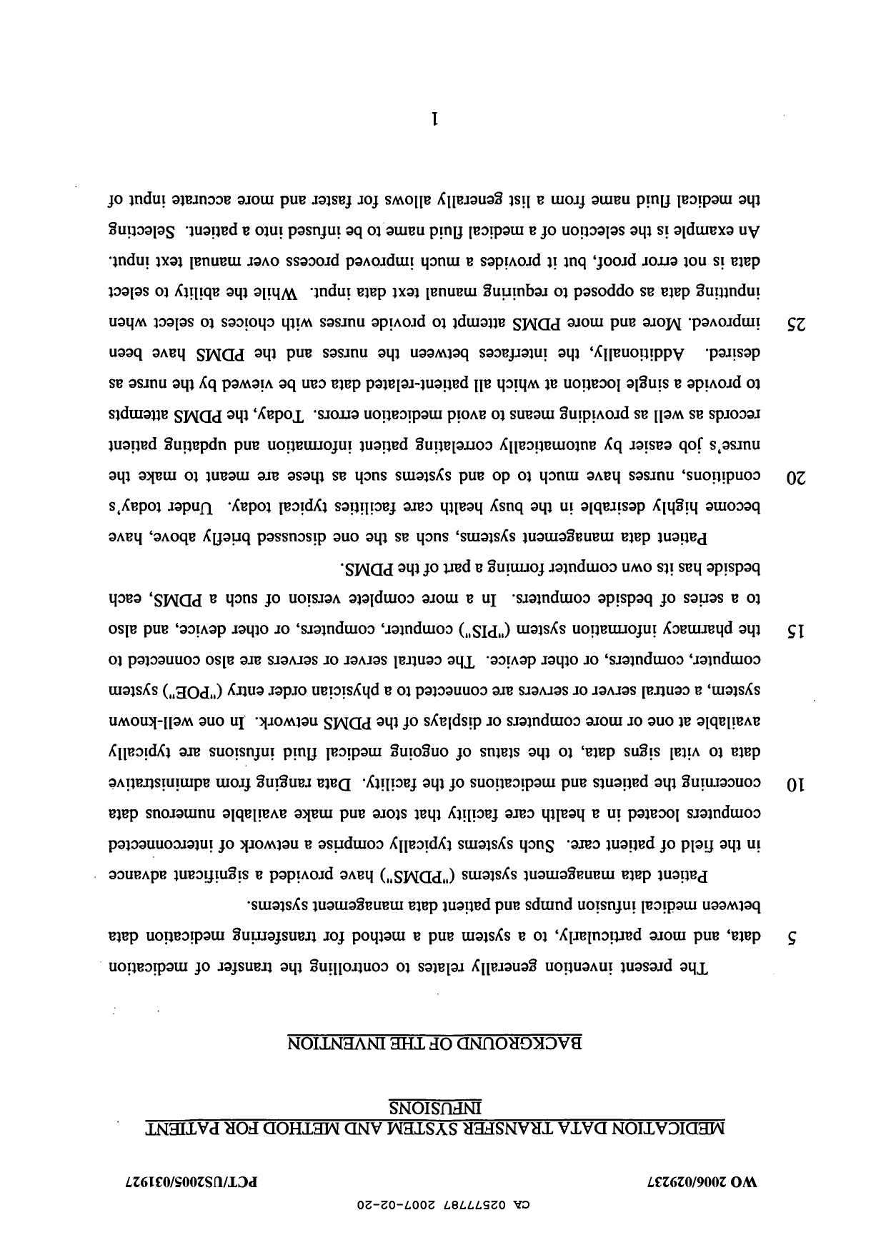 Canadian Patent Document 2577787. Description 20061220. Image 1 of 21