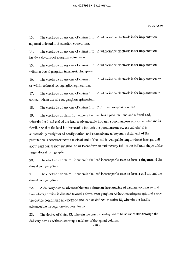 Document de brevet canadien 2579569. Revendications 20140611. Image 2 de 7