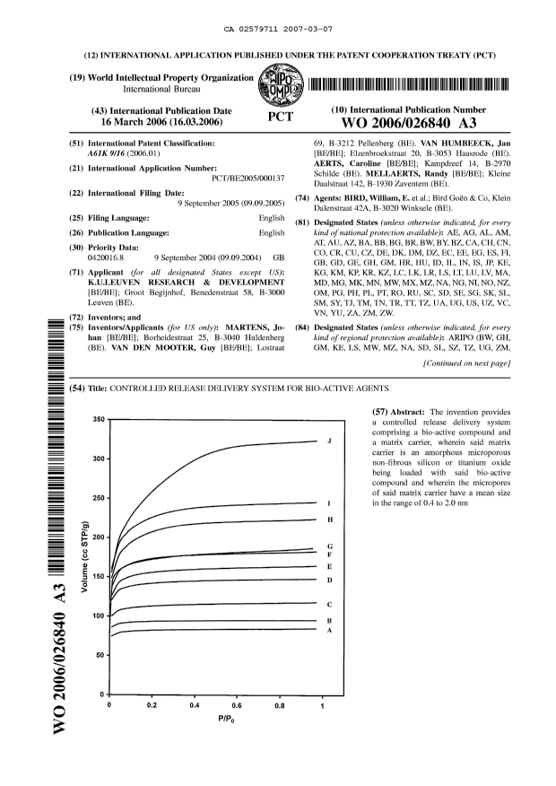 Document de brevet canadien 2579711. Abrégé 20070307. Image 1 de 2