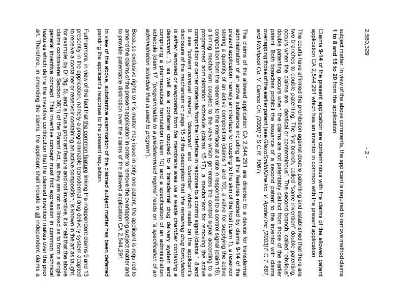 Canadian Patent Document 2580329. Prosecution-Amendment 20120528. Image 2 of 3