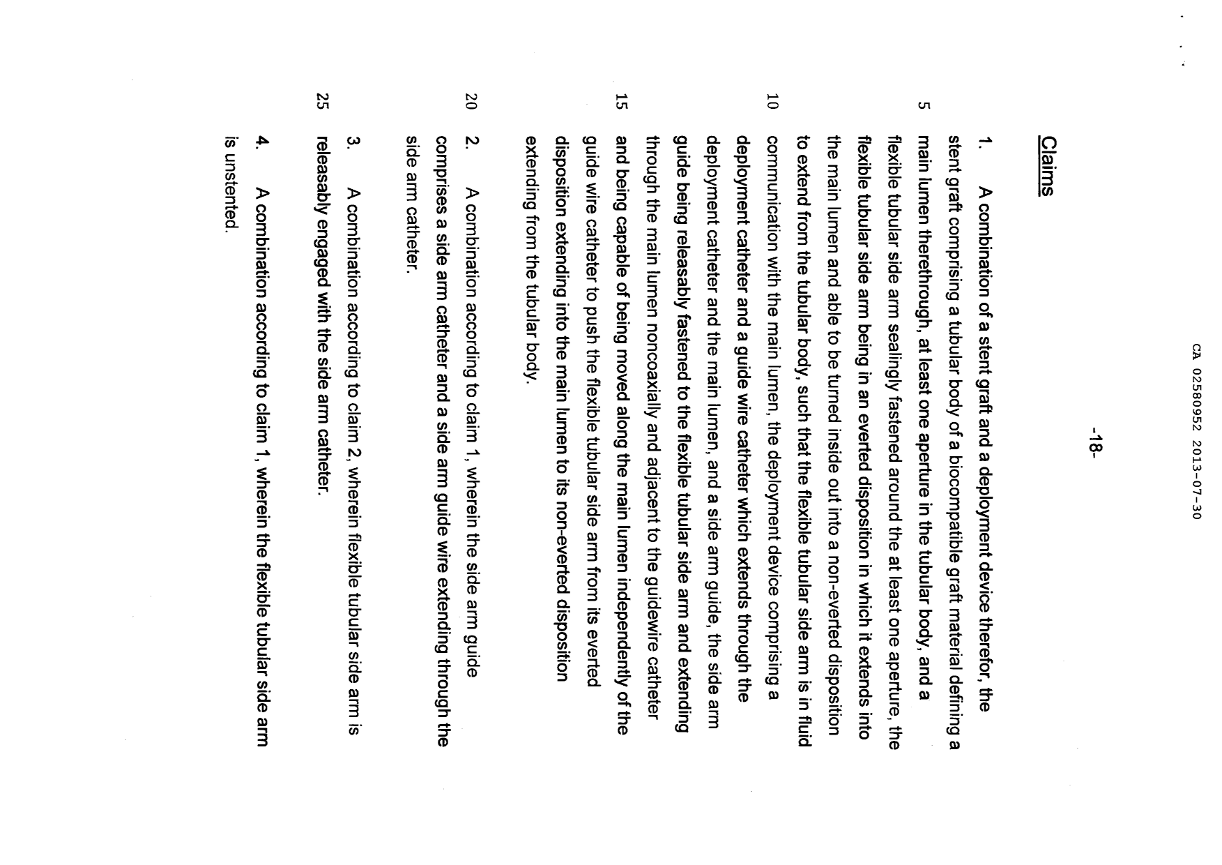 Document de brevet canadien 2580952. Revendications 20130730. Image 1 de 2