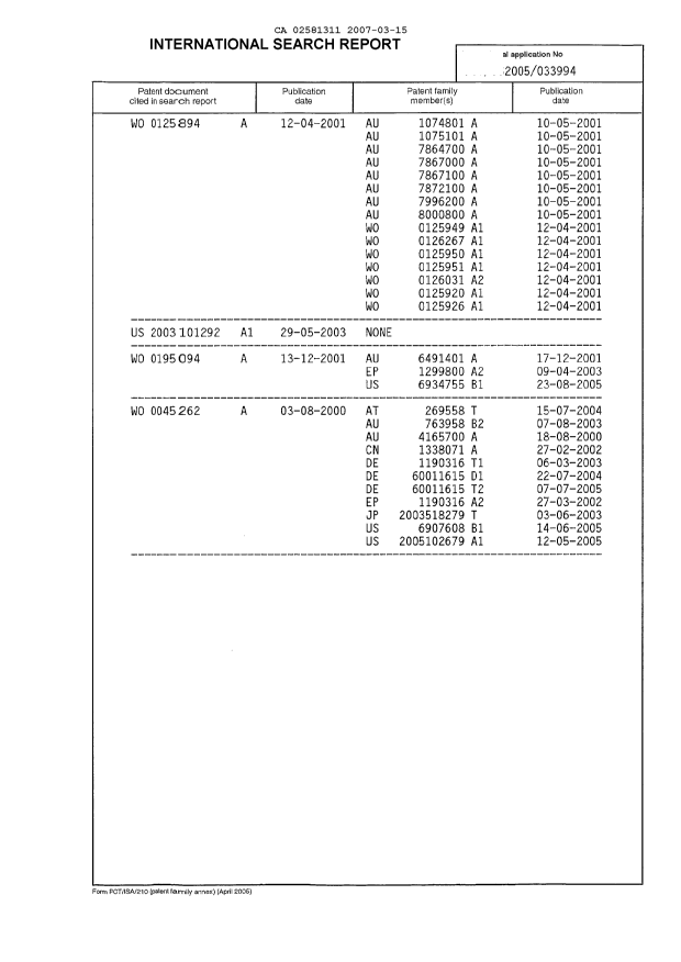 Document de brevet canadien 2581311. PCT 20061215. Image 2 de 2