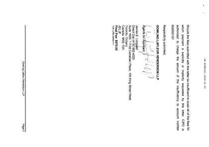 Canadian Patent Document 2581311. Correspondence 20131222. Image 2 of 2