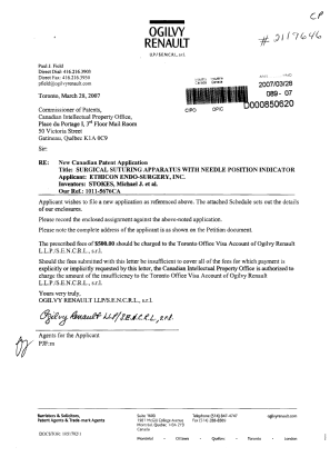 Document de brevet canadien 2582964. Cession 20070328. Image 1 de 8
