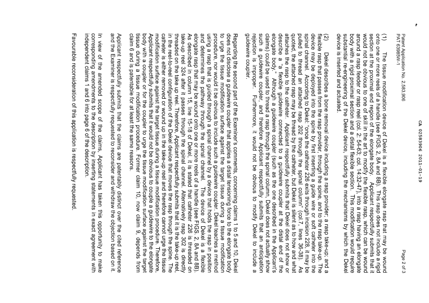 Document de brevet canadien 2583906. Poursuite-Amendment 20110119. Image 2 de 8