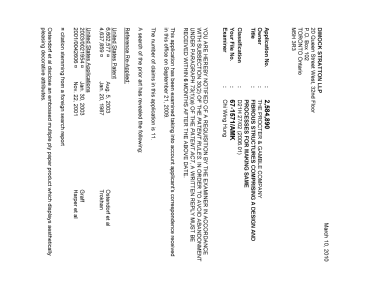 Canadian Patent Document 2584890. Prosecution-Amendment 20100310. Image 1 of 4