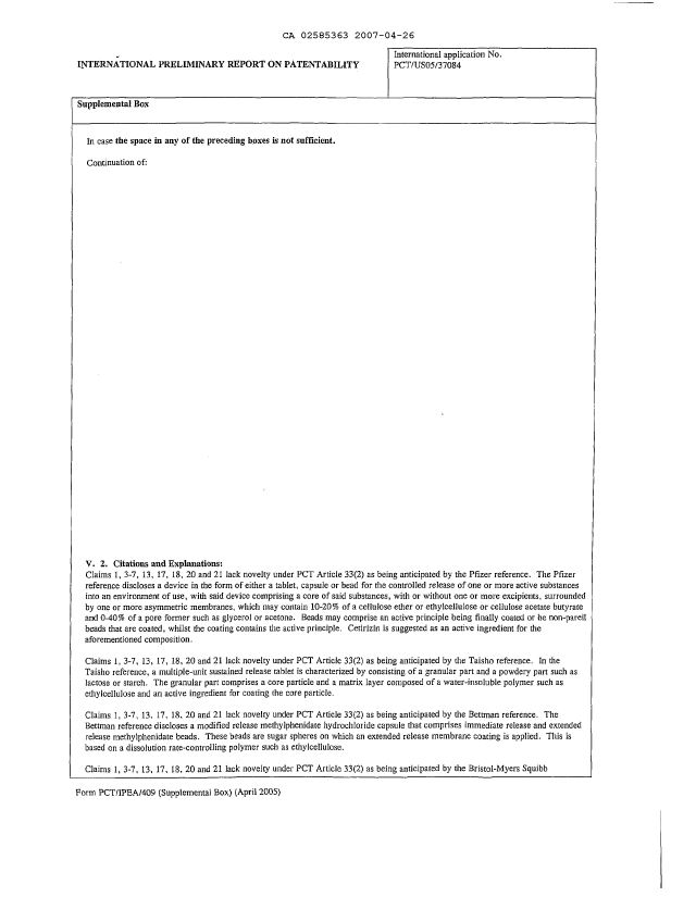 Document de brevet canadien 2585363. PCT 20061226. Image 4 de 5