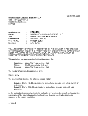 Document de brevet canadien 2585790. Poursuite-Amendment 20091030. Image 1 de 3
