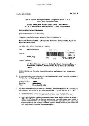 Document de brevet canadien 2587960. Cession 20070504. Image 2 de 4