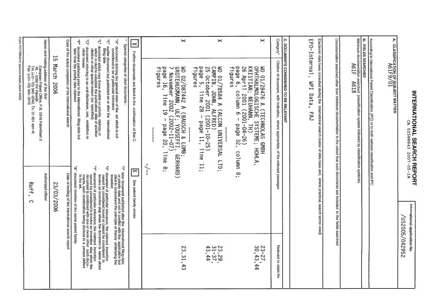 Document de brevet canadien 2588843. PCT 20070518. Image 1 de 4