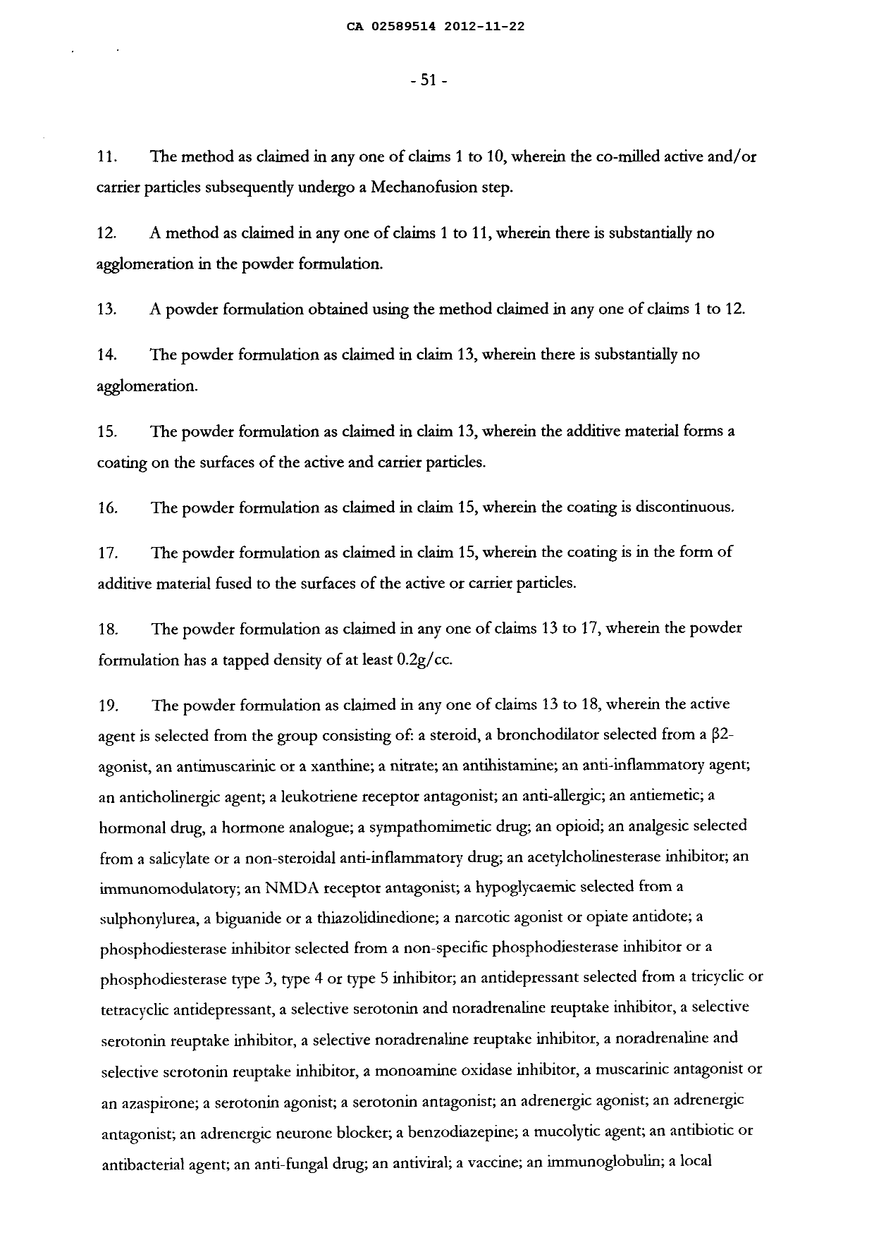 Document de brevet canadien 2589514. Revendications 20111222. Image 2 de 3