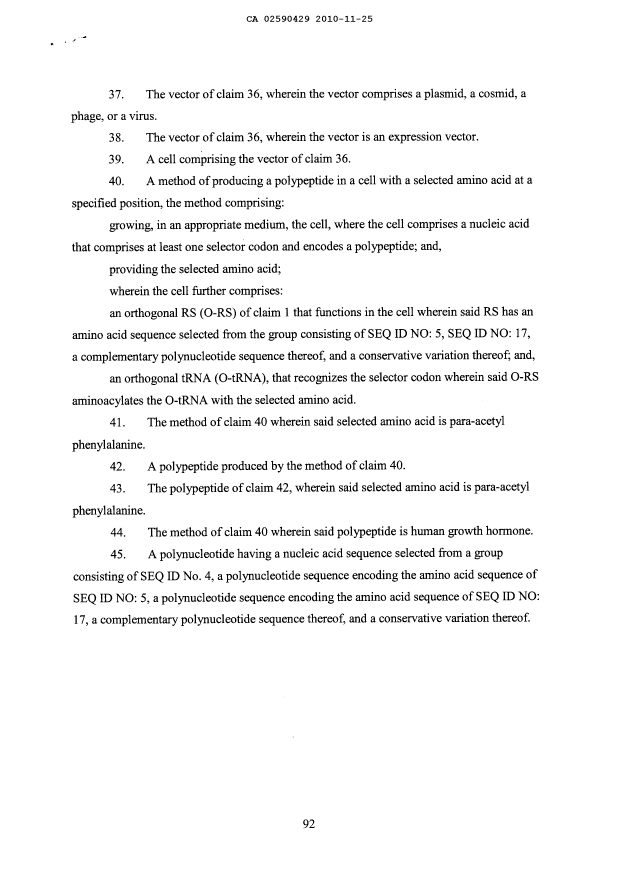 Canadian Patent Document 2590429. Prosecution-Amendment 20101125. Image 3 of 3