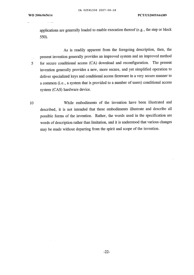 Document de brevet canadien 2591336. Description 20070618. Image 22 de 22