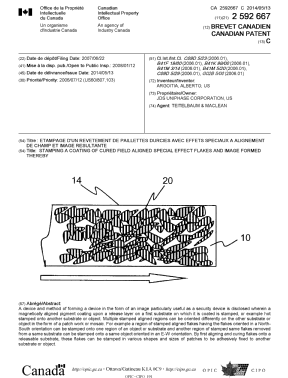 Document de brevet canadien 2592667. Page couverture 20140415. Image 1 de 1