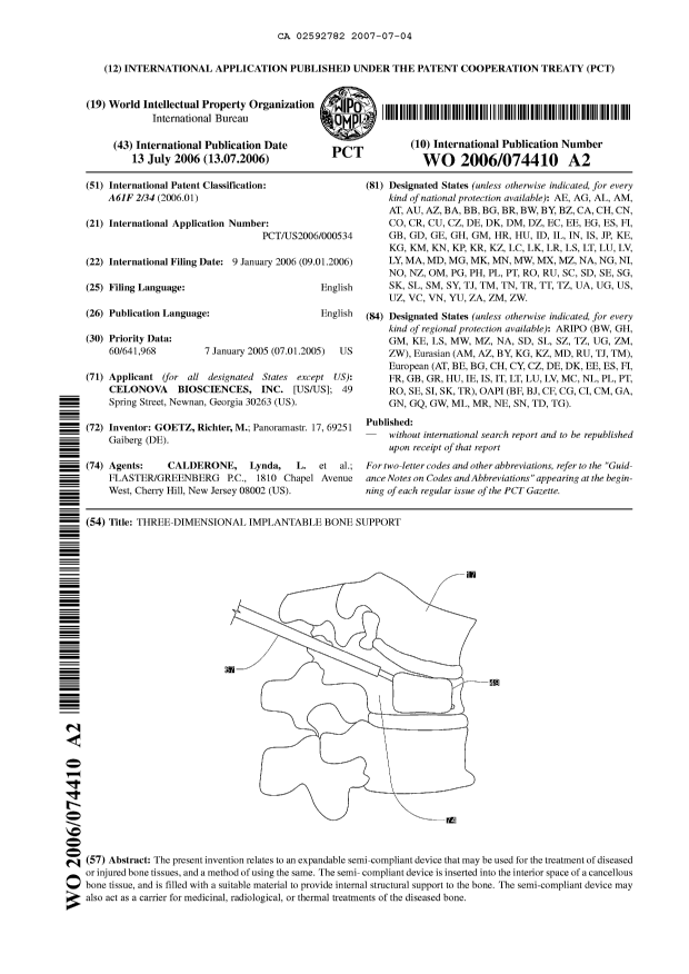 Document de brevet canadien 2592782. Abrégé 20070704. Image 1 de 1