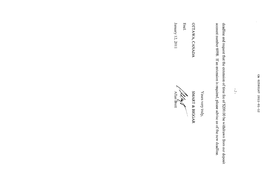 Canadian Patent Document 2593167. Prosecution-Amendment 20110112. Image 2 of 2