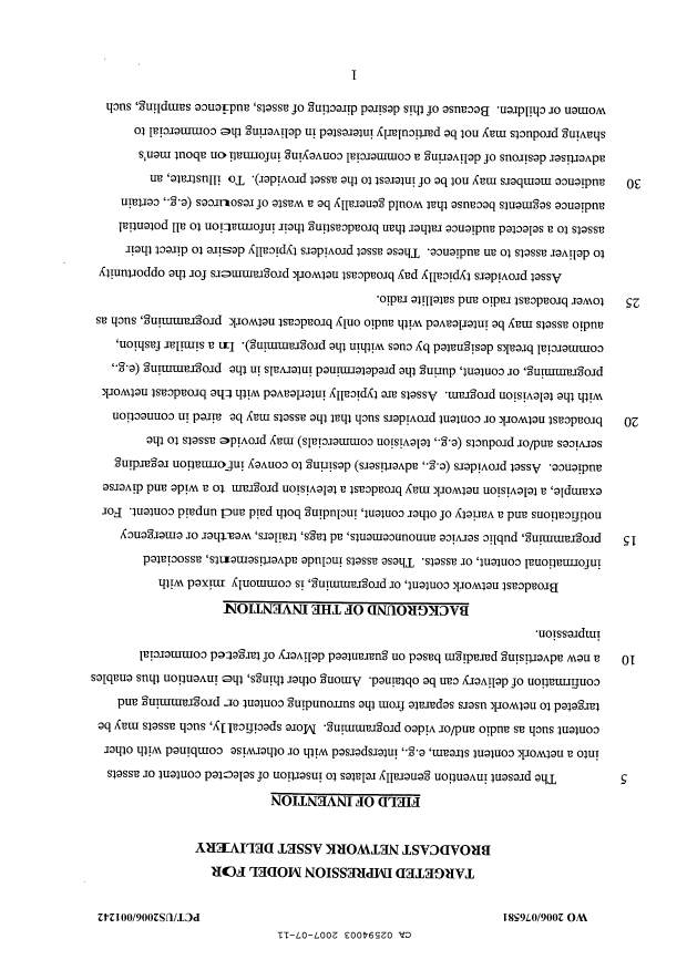 Canadian Patent Document 2594003. Description 20141214. Image 1 of 113