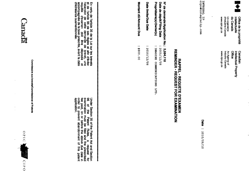 Canadian Patent Document 2594118. Prosecution-Amendment 20100810. Image 1 of 1