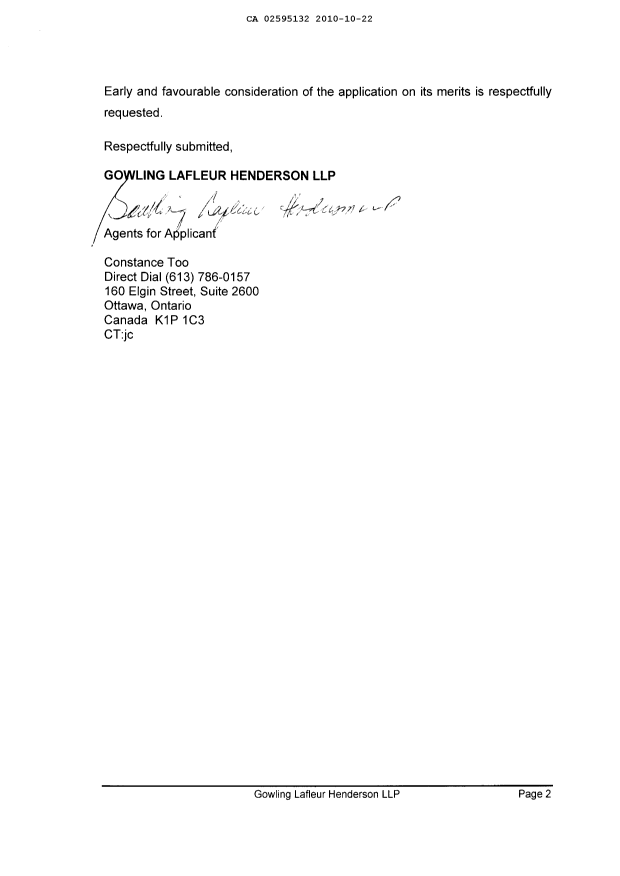 Canadian Patent Document 2595132. Prosecution-Amendment 20091222. Image 2 of 2