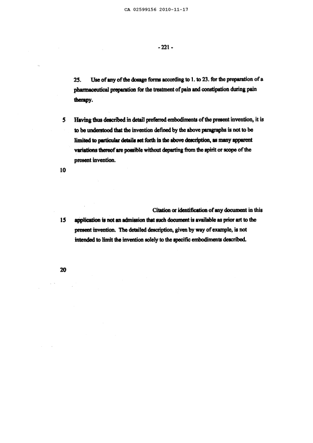 Document de brevet canadien 2599156. Description 20101117. Image 221 de 221