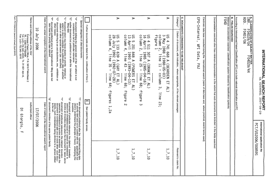 Document de brevet canadien 2599661. PCT 20070829. Image 1 de 2