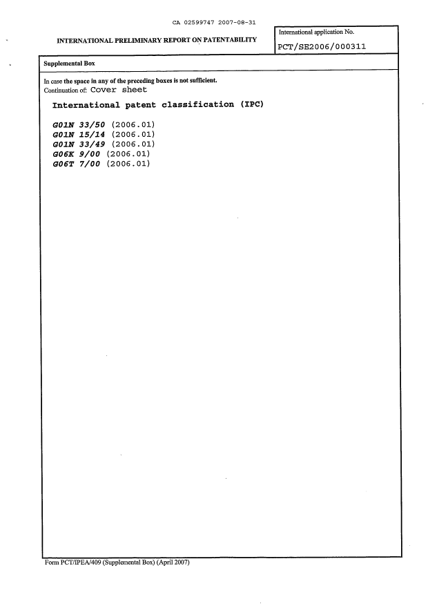 Document de brevet canadien 2599747. PCT 20070831. Image 2 de 6
