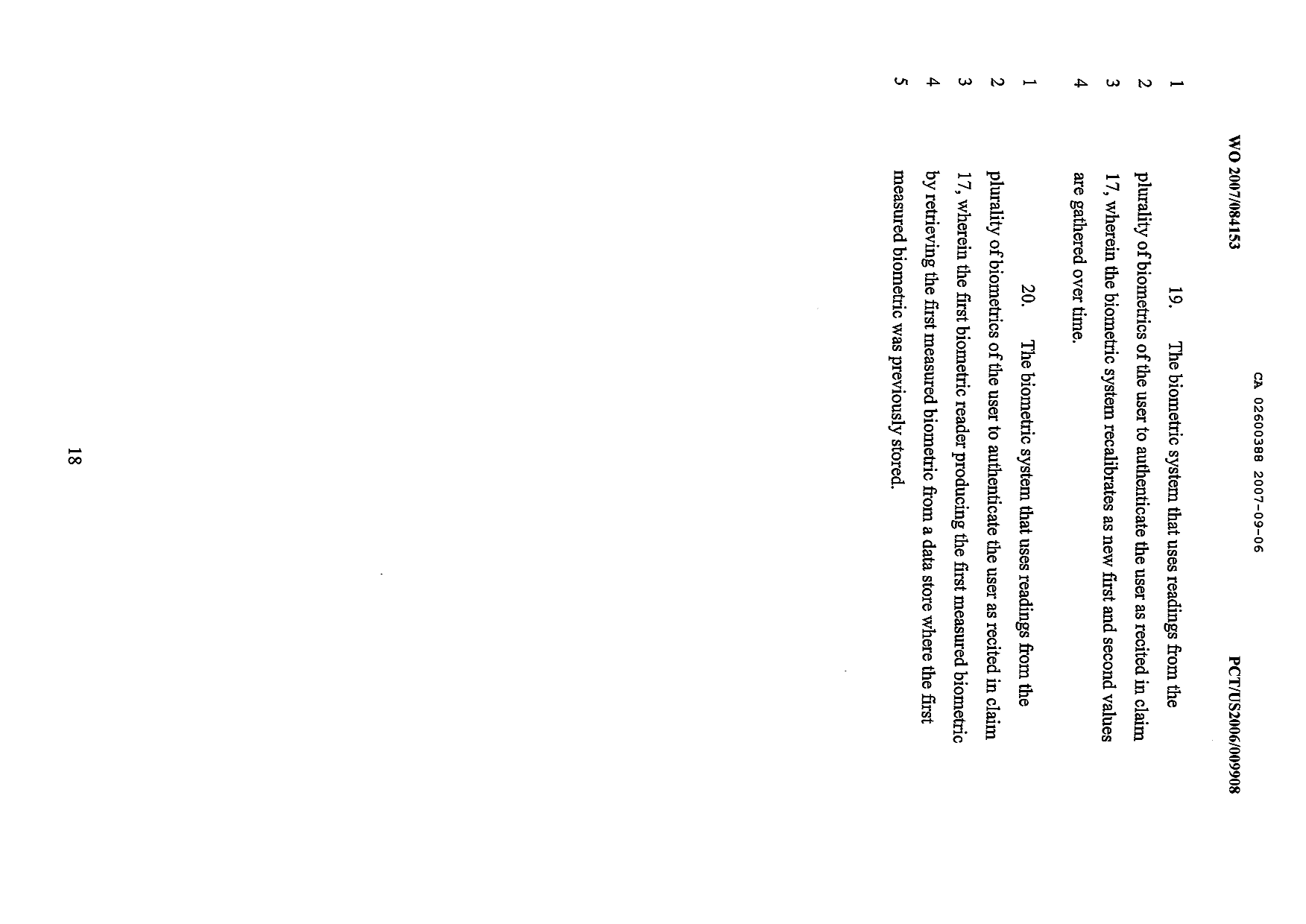 Document de brevet canadien 2600388. Revendications 20061206. Image 5 de 5
