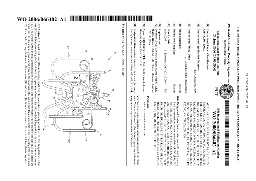 Document de brevet canadien 2601460. Abrégé 20070621. Image 1 de 1