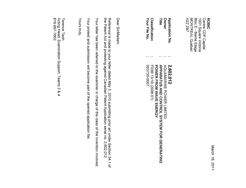 Document de brevet canadien 2602012. Poursuite-Amendment 20101218. Image 2 de 2