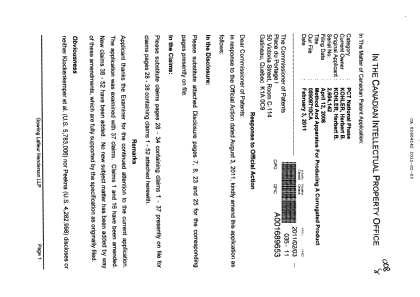 Canadian Patent Document 2604142. Prosecution-Amendment 20110203. Image 1 of 20