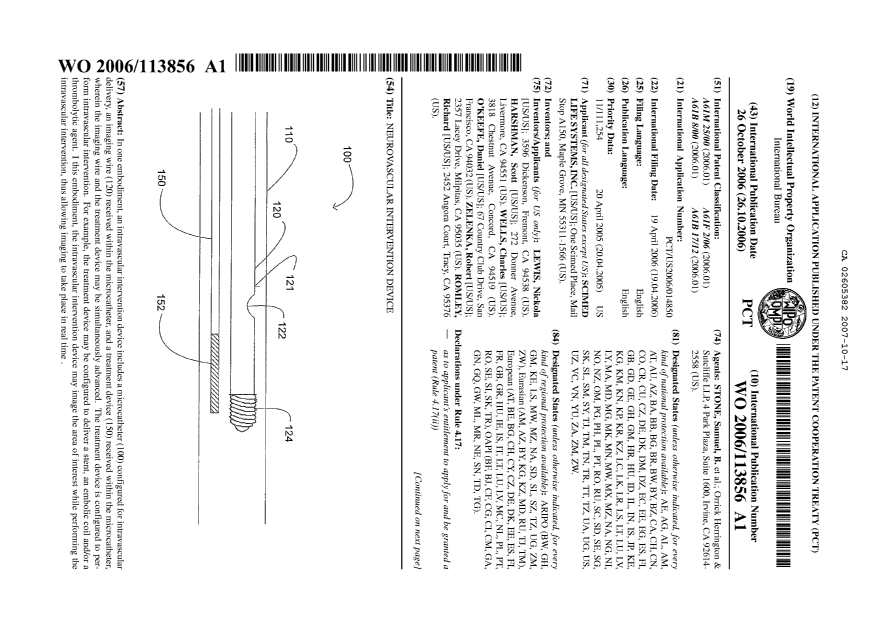 Document de brevet canadien 2605382. Abrégé 20071017. Image 1 de 2