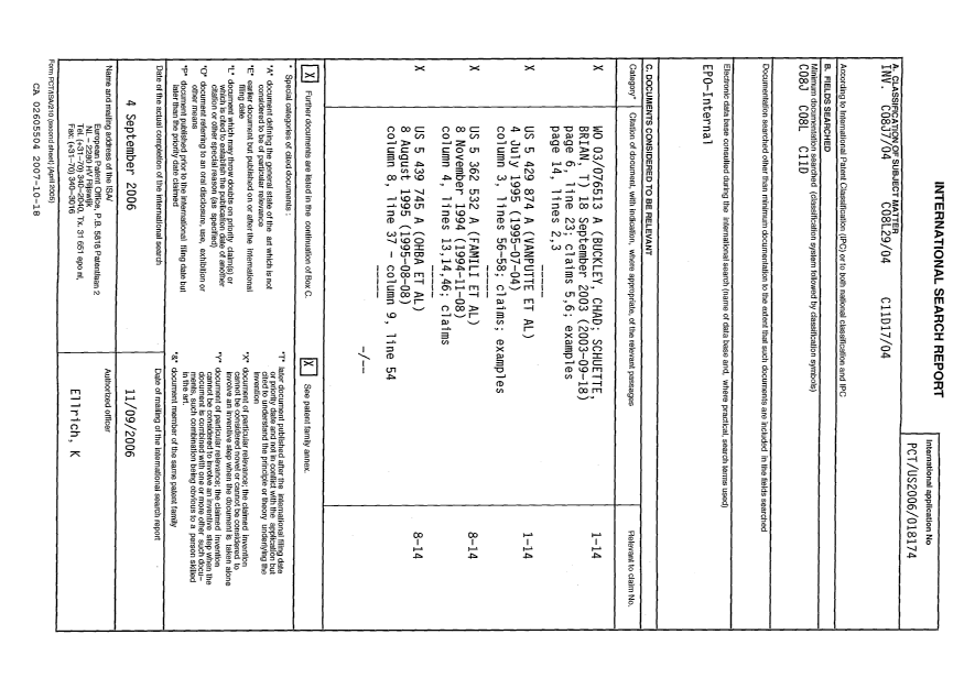 Document de brevet canadien 2605504. PCT 20071018. Image 1 de 3