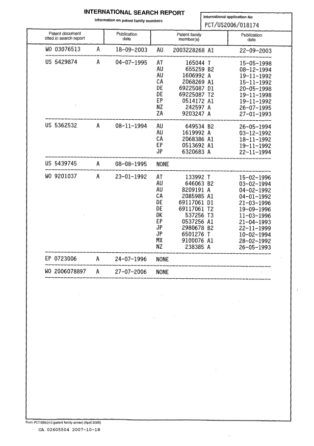 Document de brevet canadien 2605504. PCT 20071018. Image 3 de 3