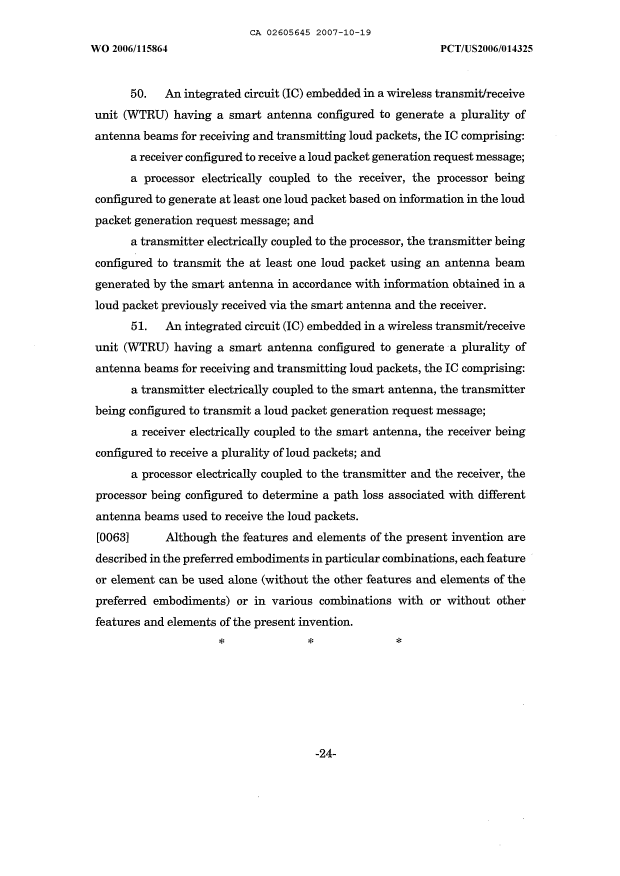 Document de brevet canadien 2605645. Description 20071019. Image 24 de 24